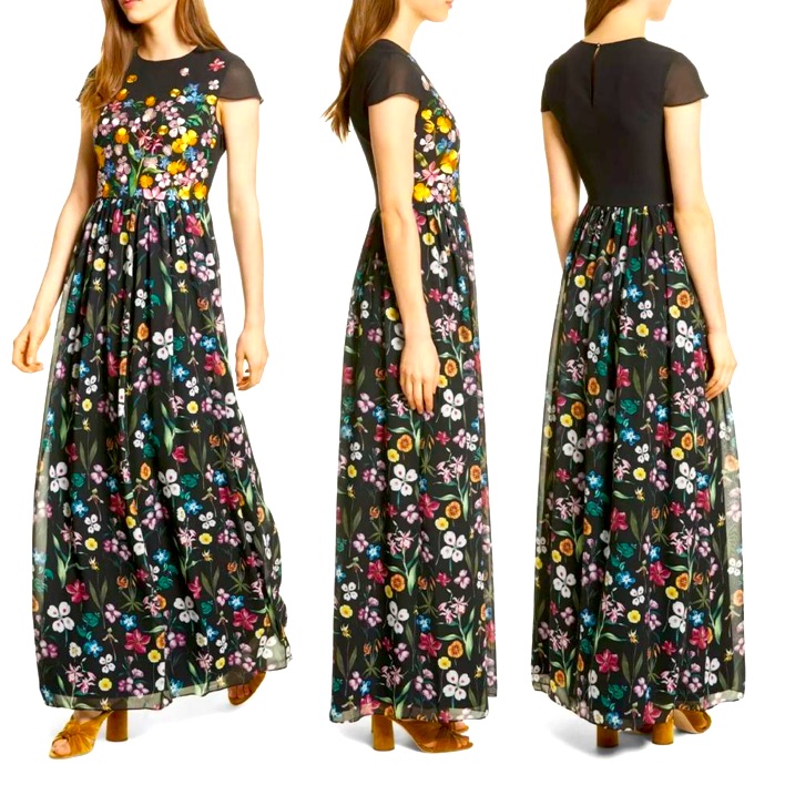 Ted Baker Mariz Floral Full Length Maxi Dress